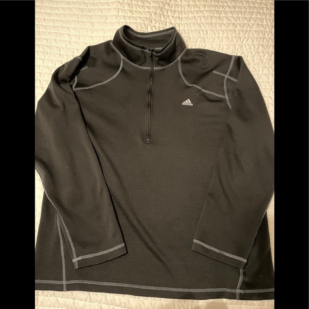 Adidas black 3/4 zip pullover. Sz. XL